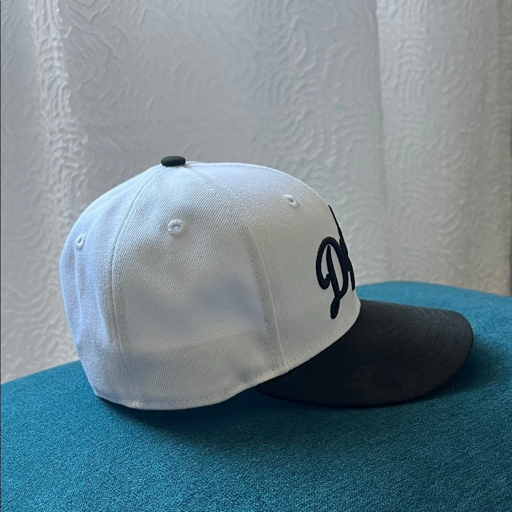 New Era White and Black Dodgers Cap